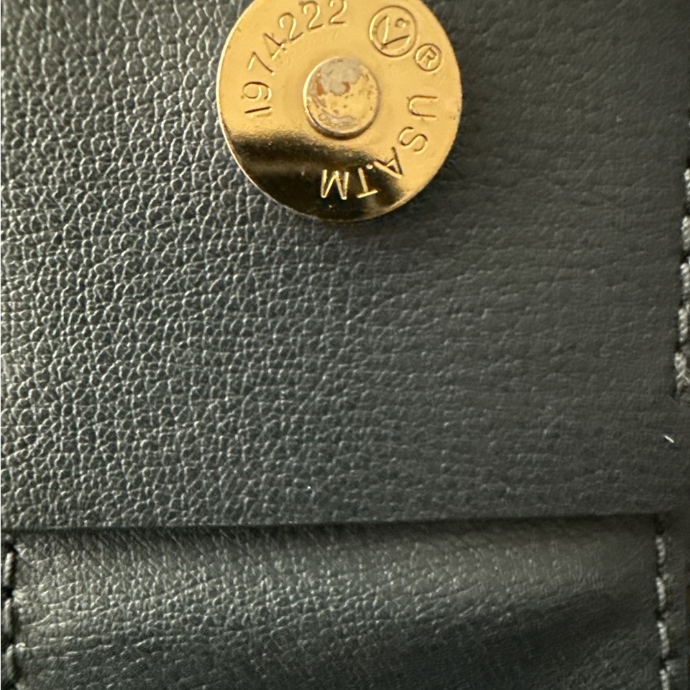 Michael Kors Sylvie Navy Satchel with Gold Studs - Picture 4 of 7